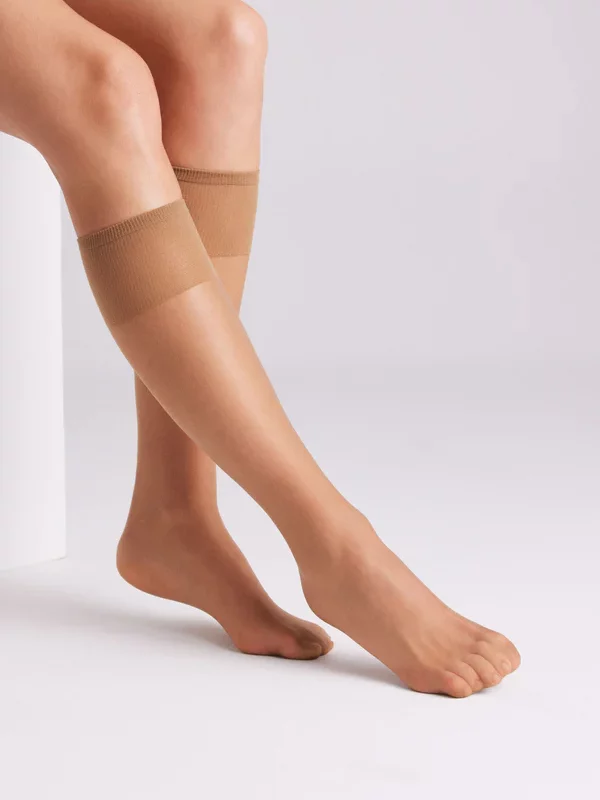 PACK 2 MEDIAS LARGAS PUNTERA INVISIBLE 15 DENIER 15108