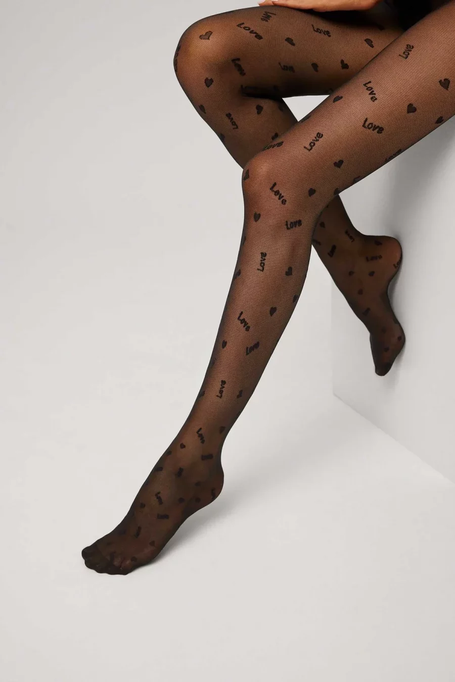 Panty mujer estampado corazones y texto 20 den YSABEL MORA