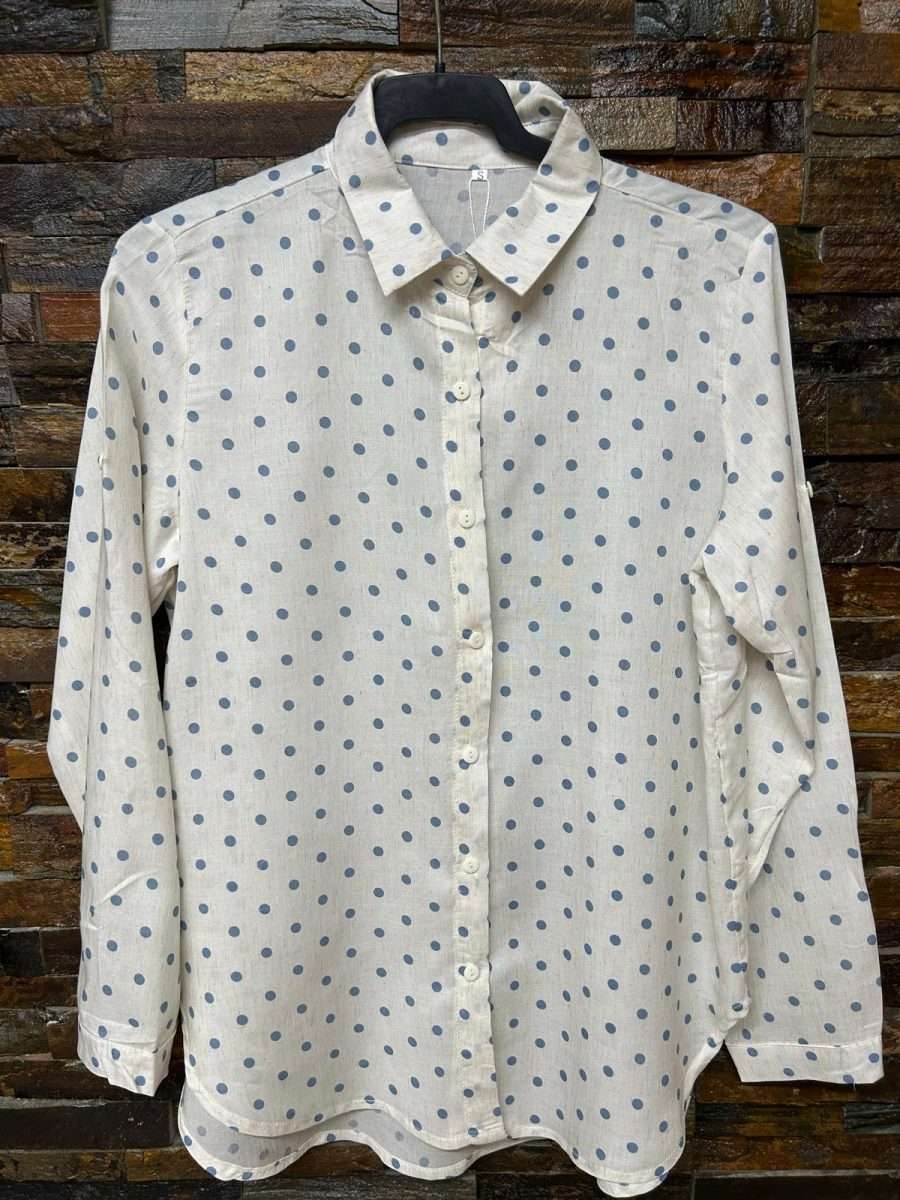 Camisa Lunares Azul