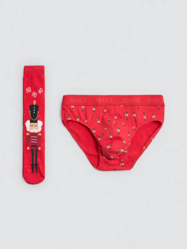 Pack slip y calcetines Navidad