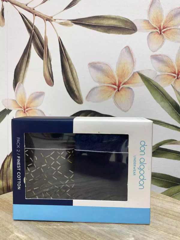 Calzoncillo Bóxer Estampado Hombre Algodón Pack 2