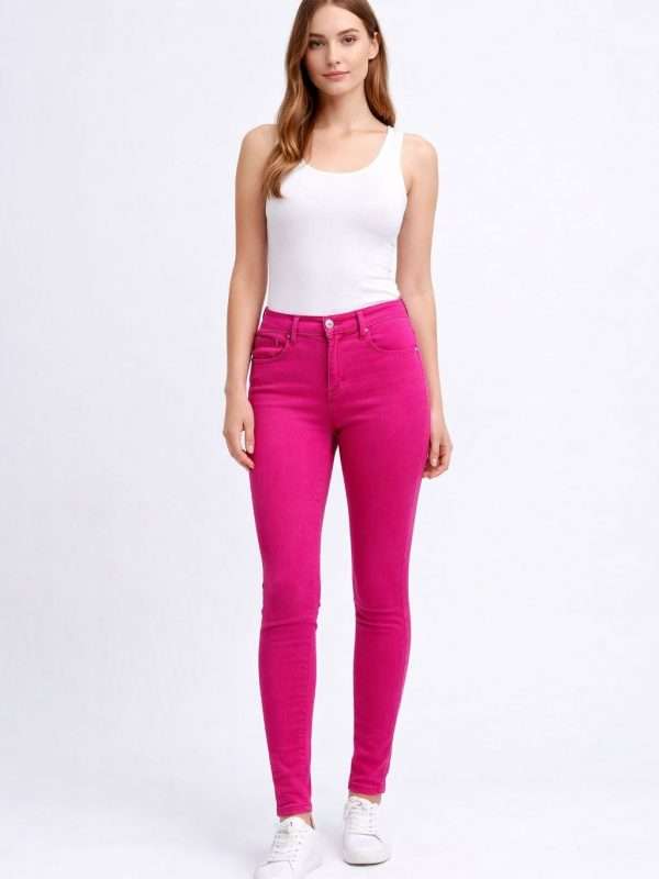 Pantalón Skinny Fucsia Elastico