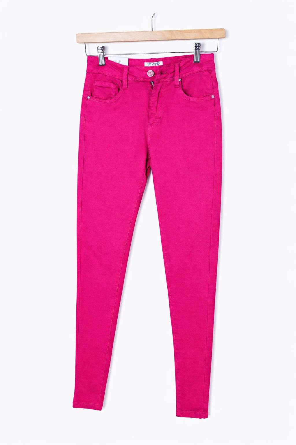 Tienda de Ropa en Orihuela y la Aparecida Pantalón Skinny Fucsia Elastico - Imagen 2